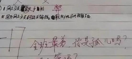 湖北一老师批改作业时写侮辱性评语 校方称将调查